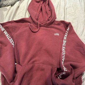 Vans maroon hoodie, size small